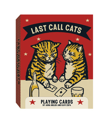 Chronicle Books Last Call Cats Playing Cards , Blue